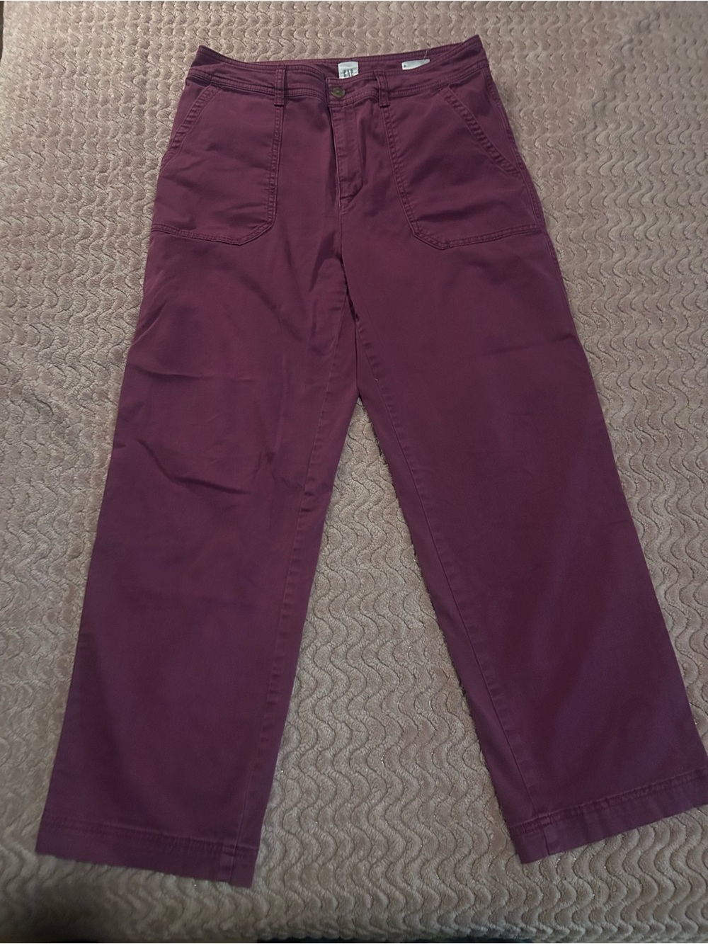 Women’s Wide-Leg Chino Pants - Plum